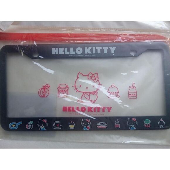 New Hello Kitty 2012 Black License Plate Cover - Picture 4 of 4